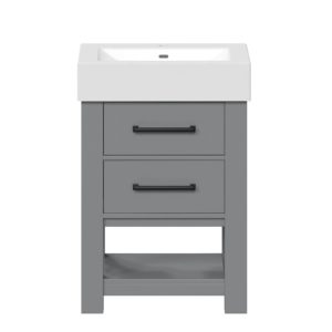 Angelica 22-1/4"W x 17-1/2"D Gray Bathroom Vanity Cabinet