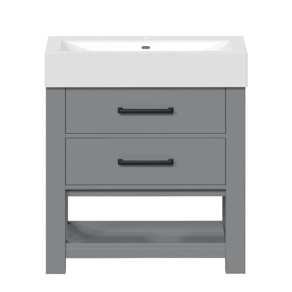 Angelica 30-1/4"W x 17-1/2"D Gray Bathroom Vanity Cabinet