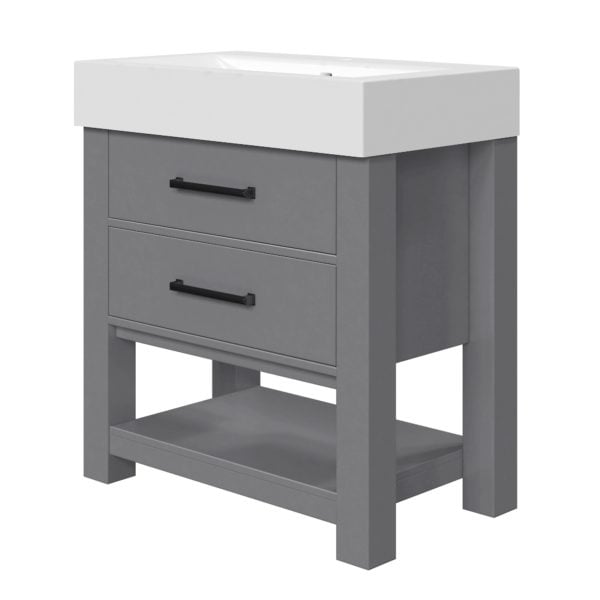 Angelica 30-1/4"W x 17-1/2"D Gray Bathroom Vanity Cabinet