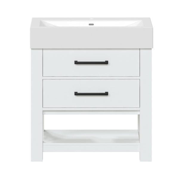 Angelica 30-1/4"W x 17-1/2"D Vanilla Bathroom Vanity Cabinet