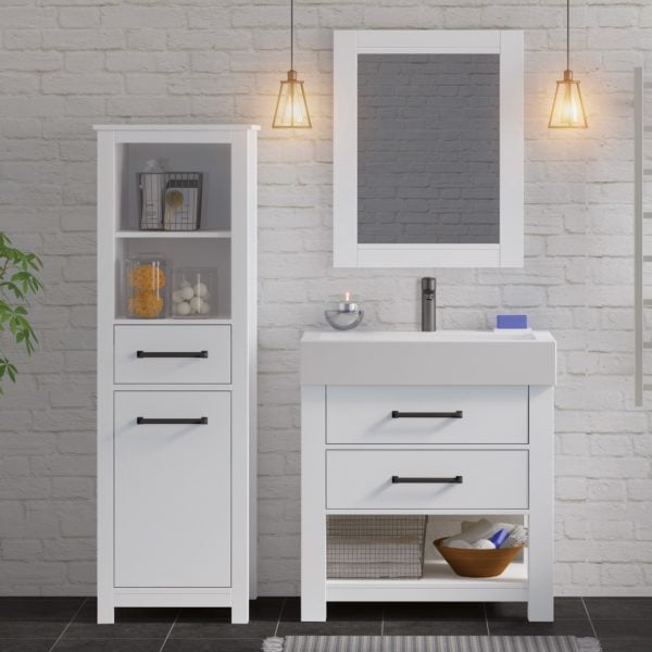 Angelica 30-1/4"W x 17-1/2"D Vanilla Bathroom Vanity Cabinet