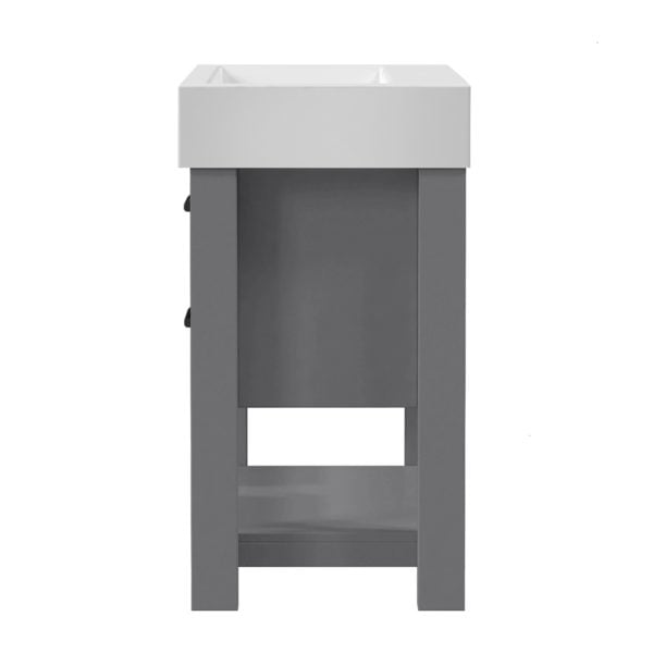 Angelica 38-1/4"W x 17-1/2"D Gray Bathroom Vanity Cabinet