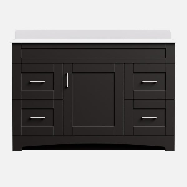 Barletta 48"W x 21-3/4"D x 32"H Deep Brown Bathroom Vanity Cabinet