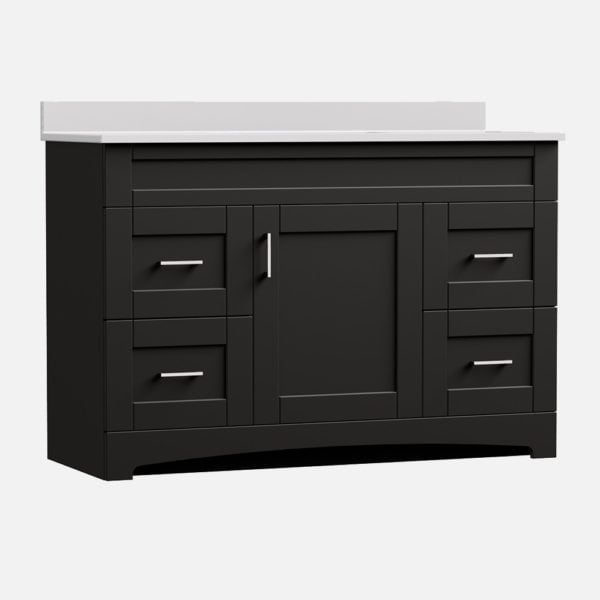 Barletta 48"W x 21-3/4"D x 32"H Deep Brown Bathroom Vanity Cabinet