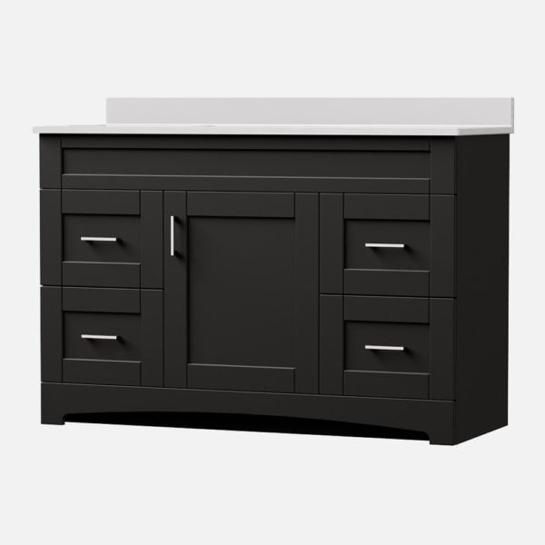 Barletta 48"W x 21-3/4"D x 32"H Deep Brown Bathroom Vanity Cabinet