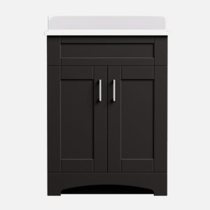 Barletta 24"W x 21-3/4"D x 32"H Deep Brown Bathroom Vanity Cabinet