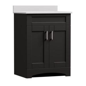 Barletta 24"W x 21-3/4"D x 32"H Deep Brown Bathroom Vanity Cabinet