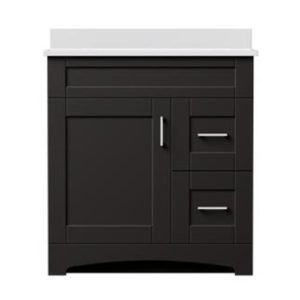 Barletta 30"W x 21-3/4"D x 32"H Deep Brown Bathroom Vanity Cabinet