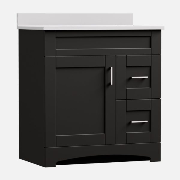 Barletta 30"W x 21-3/4"D x 32"H Deep Brown Bathroom Vanity Cabinet