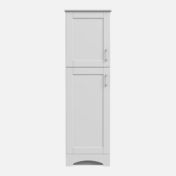 Barletta 18"W x 19-1/8"D x 60"H Cotton White Linen Cabinet