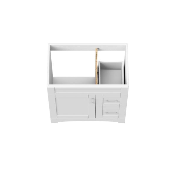 Barletta 30"W x 18-3/4"D x 32"H Cotton White Bathroom Vanity Cabinet