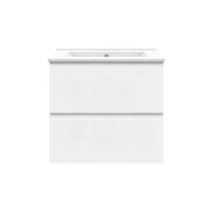 Celsia 24 in. W x 18-1/2 in. D Vanity in White Gloss with Porcelain Vanity Top in White with White Basin