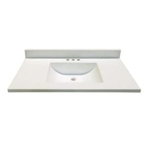 Silken White 37"x19"- CM - White - Wave bowl