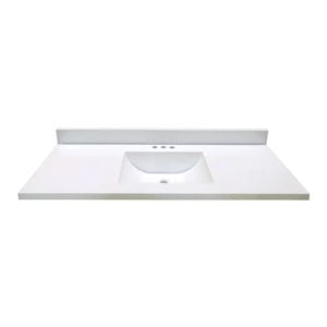 Silken White 49"x22" - CM - White - Wave bowl with BS