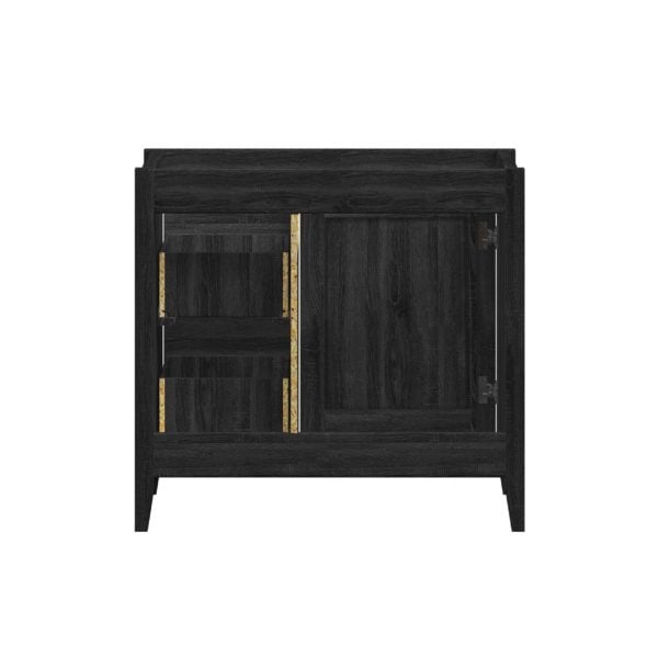 Foxglove 36"W x 21-5/8"D Coal Black Vanity Cabinet