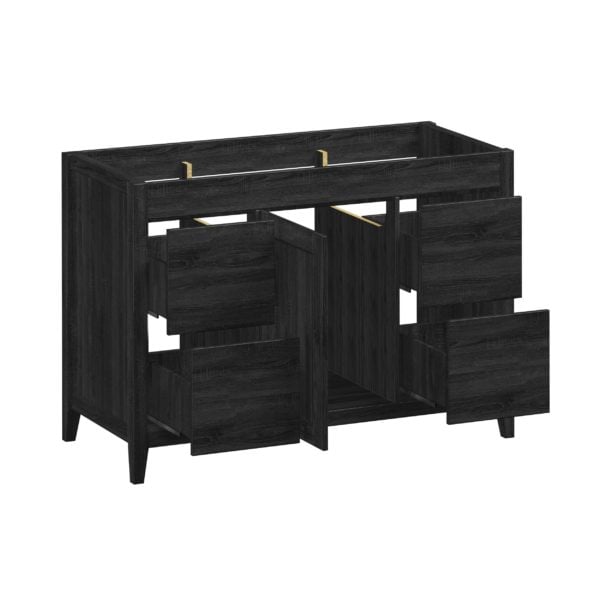 Foxglove 48"W x 21-5/8"D Coal Black Vanity Cabinet