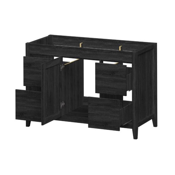 Foxglove 48"W x 21-5/8"D Coal Black Vanity Cabinet