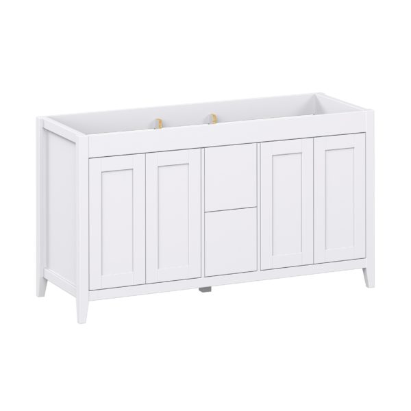 Foxglove 60"W x 21-5/8"D Alabaster Vanity Cabinet