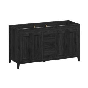 Foxglove 60"W x 21-5/8"D Coal Black Vanity Cabinet