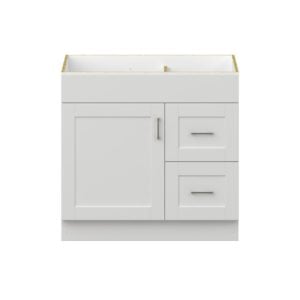 Hawkesbury 36" W vanity base in Pearl White