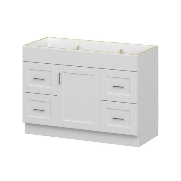 Hawkesbury 48" W vanity base in Pearl White