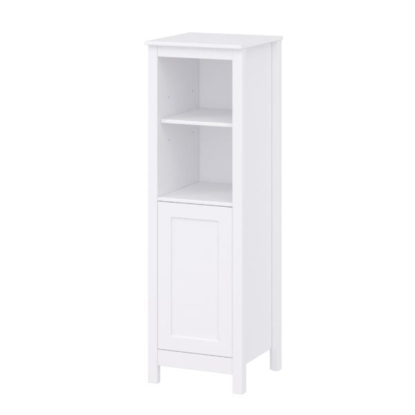 Hibiscus 18-1/2"W x 19"D x 60"H Bright White Linen Cabinet