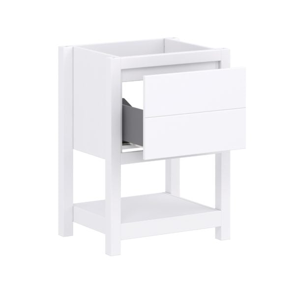 Hibiscus 24"W x 18-5/8"D Bright White Vanity Cabinet