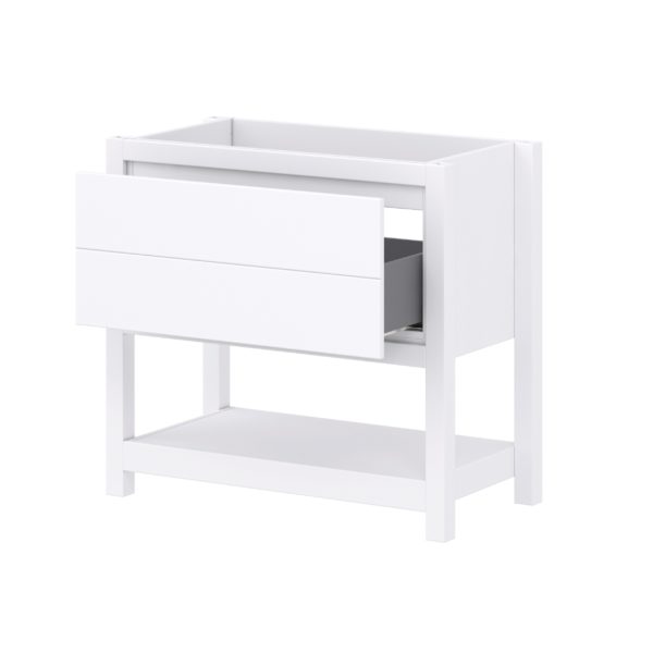 Hibiscus 36"W x 18-5/8"D Bright White Vanity Cabinet