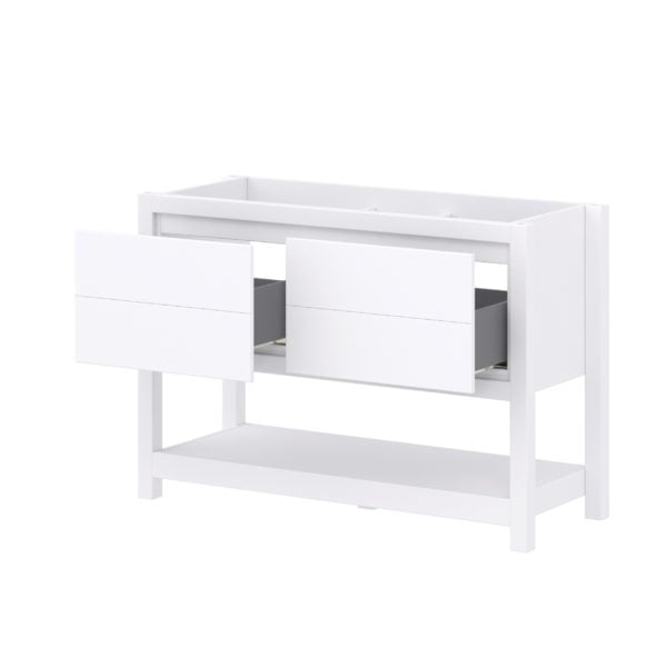 Hibiscus 48"W x 18-5/8"D Bright White Vanity Cabinet