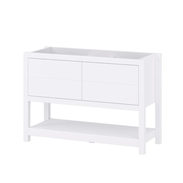 Hibiscus 48"W x 18-5/8"D Bright White Vanity Cabinet