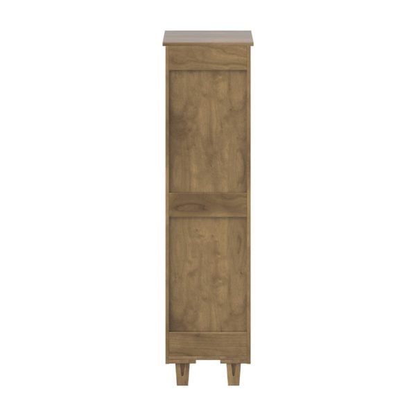 Iris 16"W x 21-3/8"D x 60-5/8"H Almond Brown Linen Cabinet