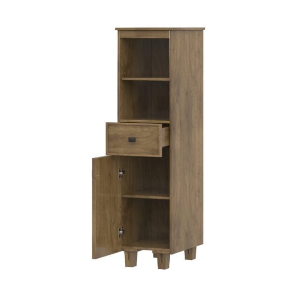 Iris 16"W x 21-3/8"D x 60-5/8"H Almond Brown Linen Cabinet