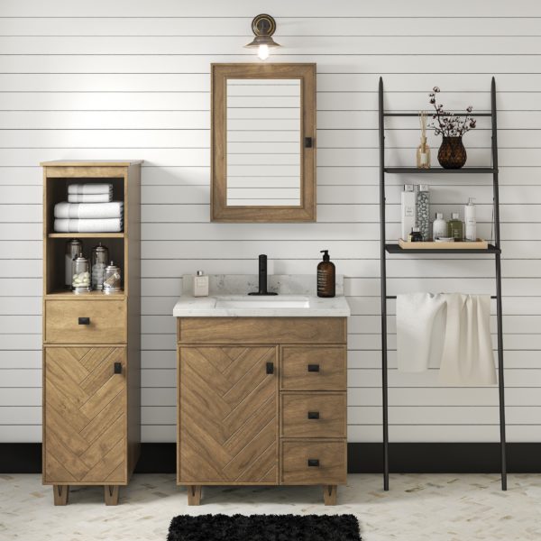 Iris 20"W x 30"H Almond Brown Medicine Cabinet