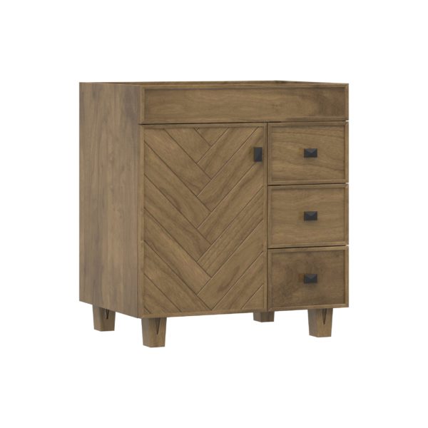 Iris 30"W x 21-5/8"D Almond Brown Vanity Cabinet