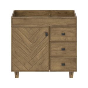 Iris 36"W x 21-5/8"D Almond Brown Vanity Cabinet