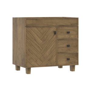 Iris 36"W x 21-5/8"D Almond Brown Vanity Cabinet