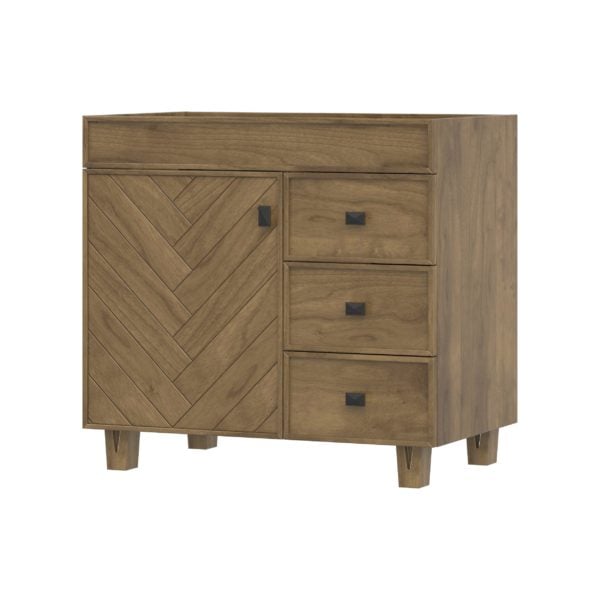 Iris 36"W x 21-5/8"D Almond Brown Vanity Cabinet