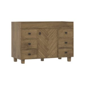 Iris 48"W x 21-5/8"D Almond Brown Vanity Cabinet