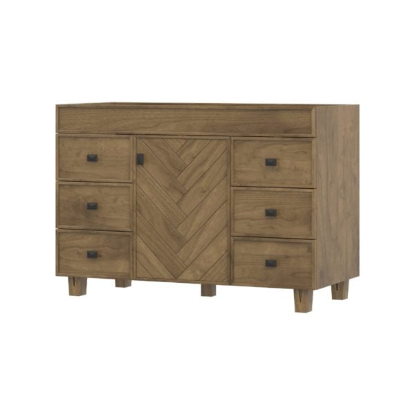 Iris 48"W x 21-5/8"D Almond Brown Vanity Cabinet