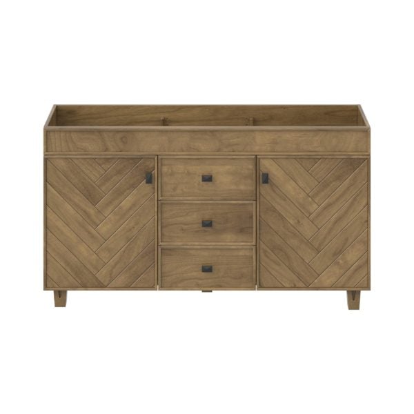 Iris 60"W x 21-5/8"D Almond Brown Vanity Cabinet