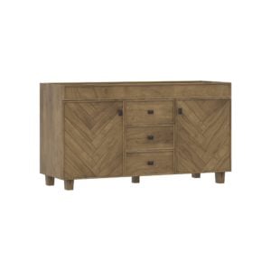 Iris 60"W x 21-5/8"D Almond Brown Vanity Cabinet