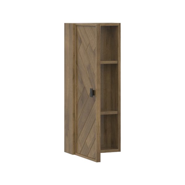 Iris 12-1/8"W x 5-7/8"D x 30"H  Almond Brown Bathroom Wall Cabinet