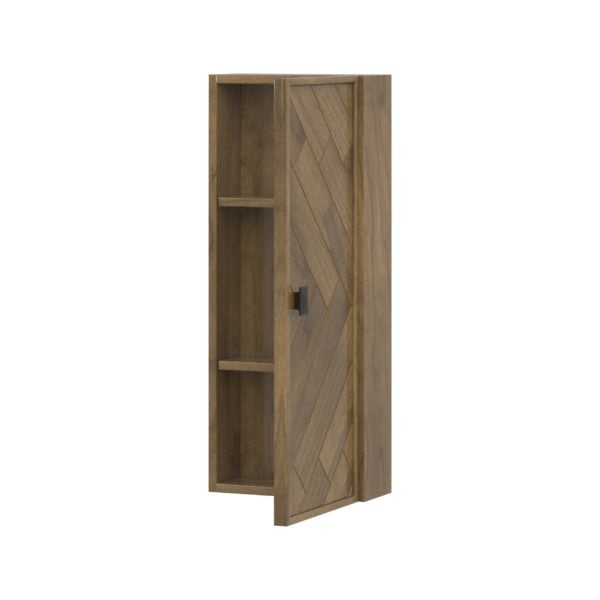 Iris 12-1/8"W x 5-7/8"D x 30"H  Almond Brown Bathroom Wall Cabinet