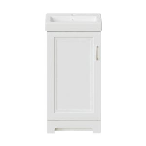 Lawrence 17-1/2"W x 13-1/2"D Vanilla Vanity and White Ceramic Vanity Top with Rectangular Integrated Bowl