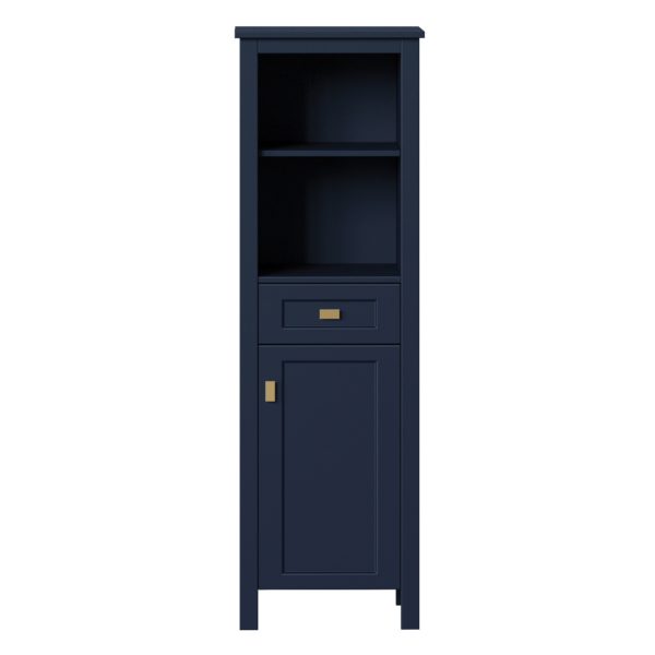 Matthiola 19"W x 18-9/16"D x 60"H Prussian Blue Linen Cabinet