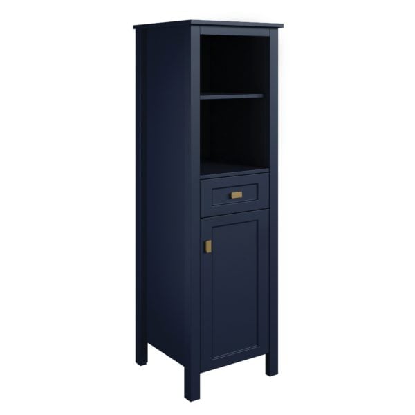 Matthiola 19"W x 18-9/16"D x 60"H Prussian Blue Linen Cabinet