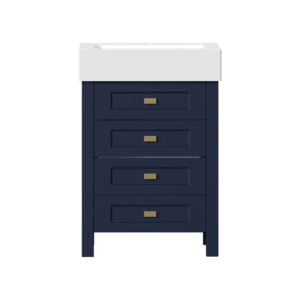 Matthiola 22-1/4"W x 17-1/2"D Prussian Blue Bathroom Vanity Cabinet