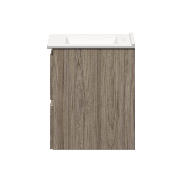 Sage 24 in. W x 18-1/2 in. D Vanity in Savanna with Porcelain Vanity Top in Solid White with White Basin