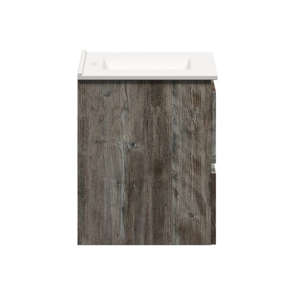 Sage 30 in. W x 18-1/2 in. D Vanity in Driftwood Gray with Porcelain Vanity Top in Solid White with White Basin