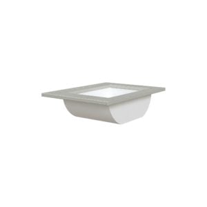 Silver Poplar 25 in. W x 22 in. D Cultured Marble Rectangular Undermount Single Basin Vanity Top